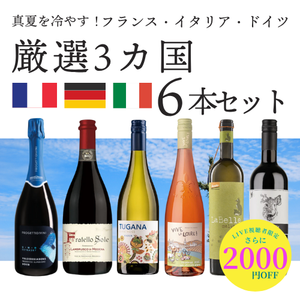 真夏を冷やす！ヨーロッパ3ヵ国 厳選ワイン6本セット【LIVE限定クーポンあり】