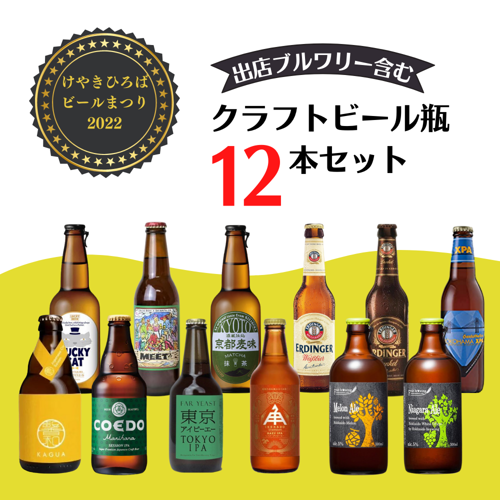 日本最大級ビール祭り出店クラフトビール瓶12本セット