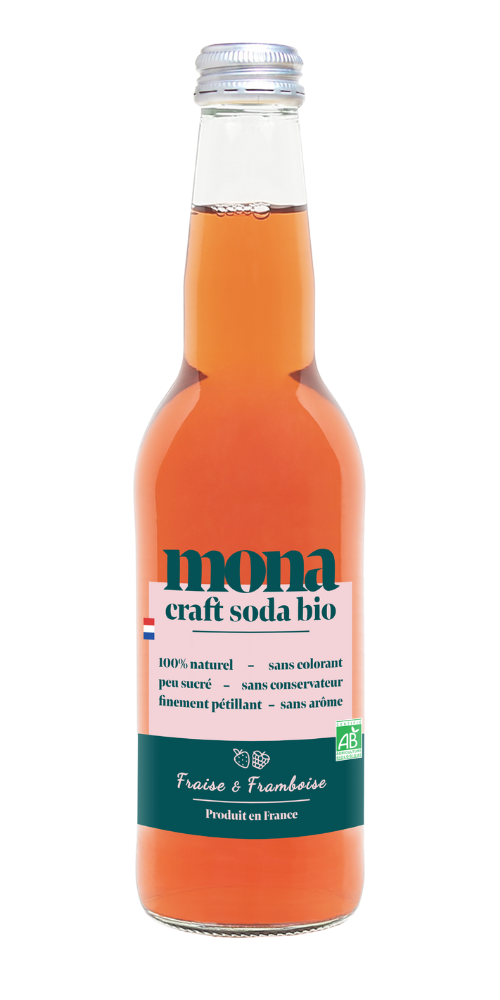 【33％OFF】モナ クラフトソーダ ストロベリー&ラズベリー 330ml